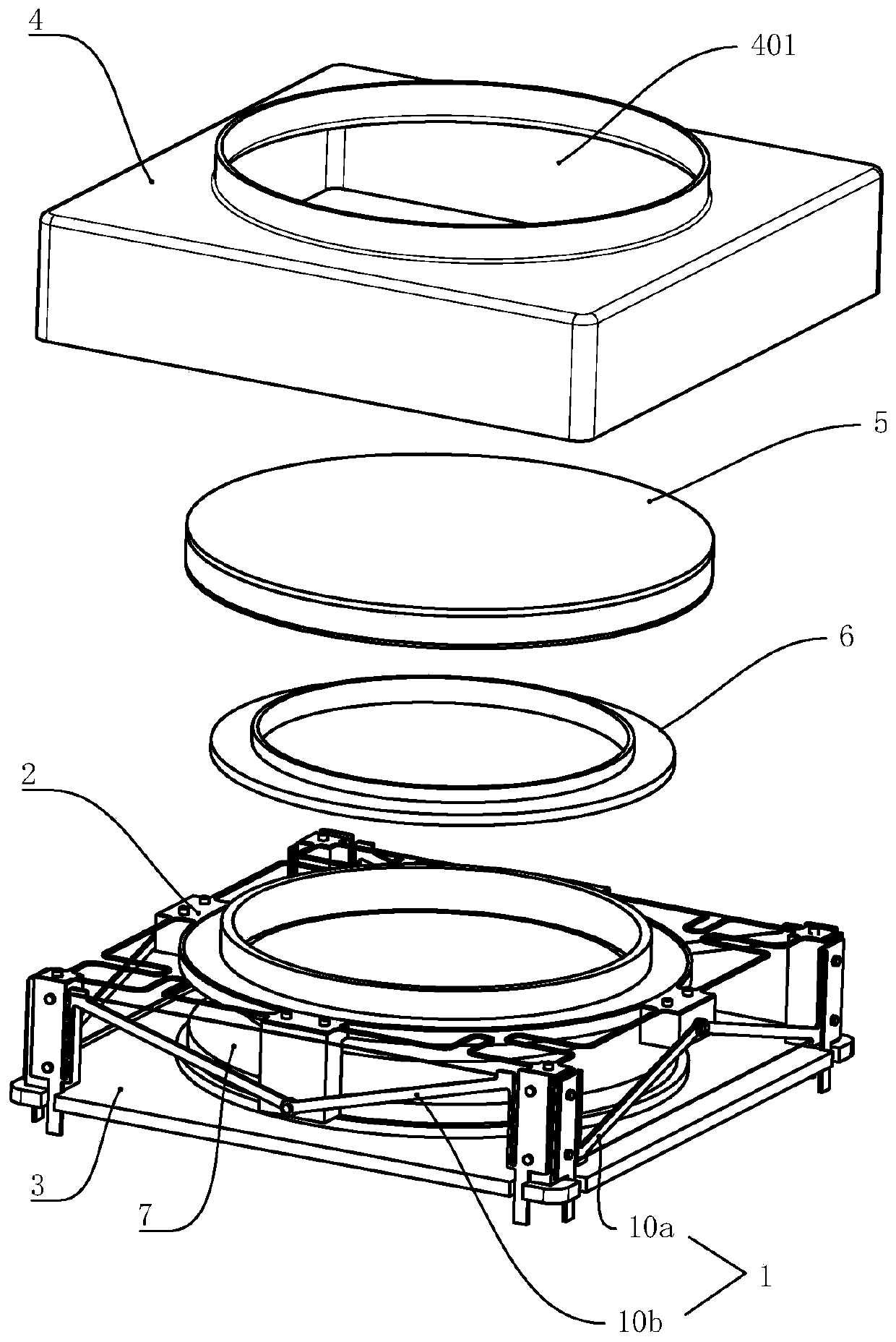 Liquid lens focusing and anti-shake device, camera module and electronic equipment