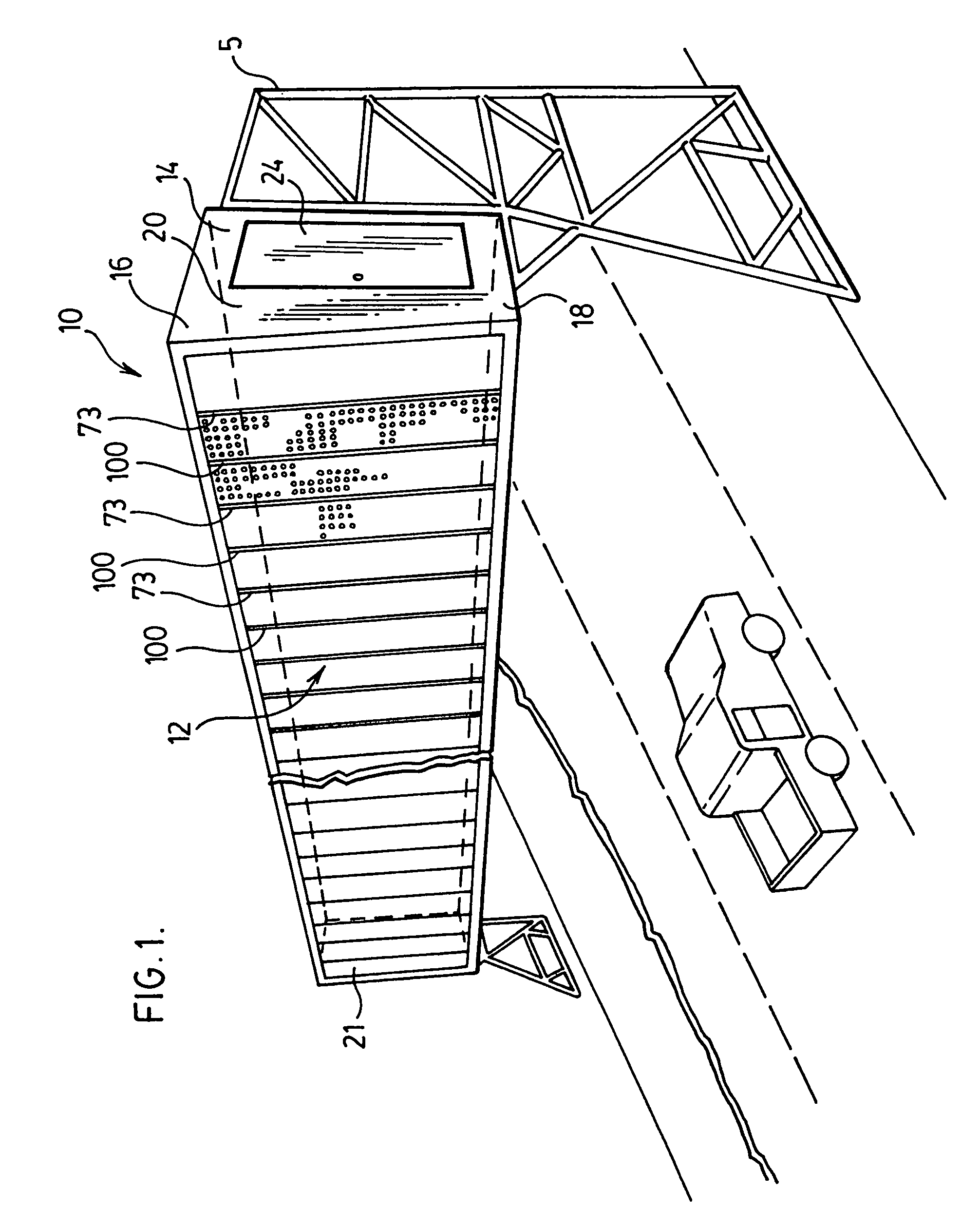 Changeable message sign structure