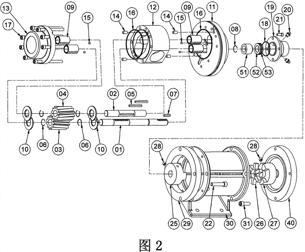 Novel high-pressure chemical industry gear pump