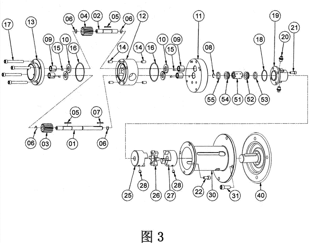 Novel high-pressure chemical industry gear pump