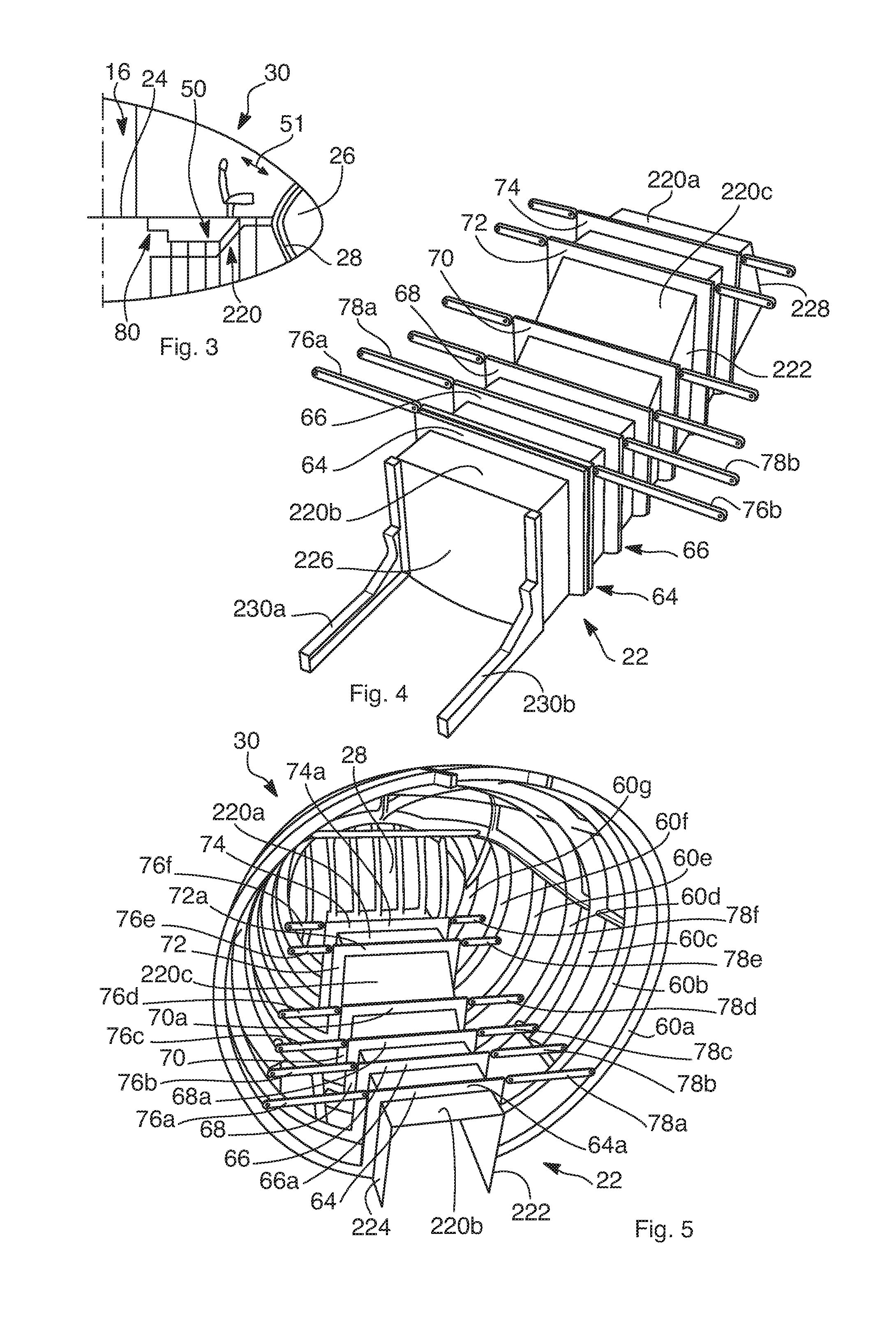 Aircraft front portion having an improved landing gear bay