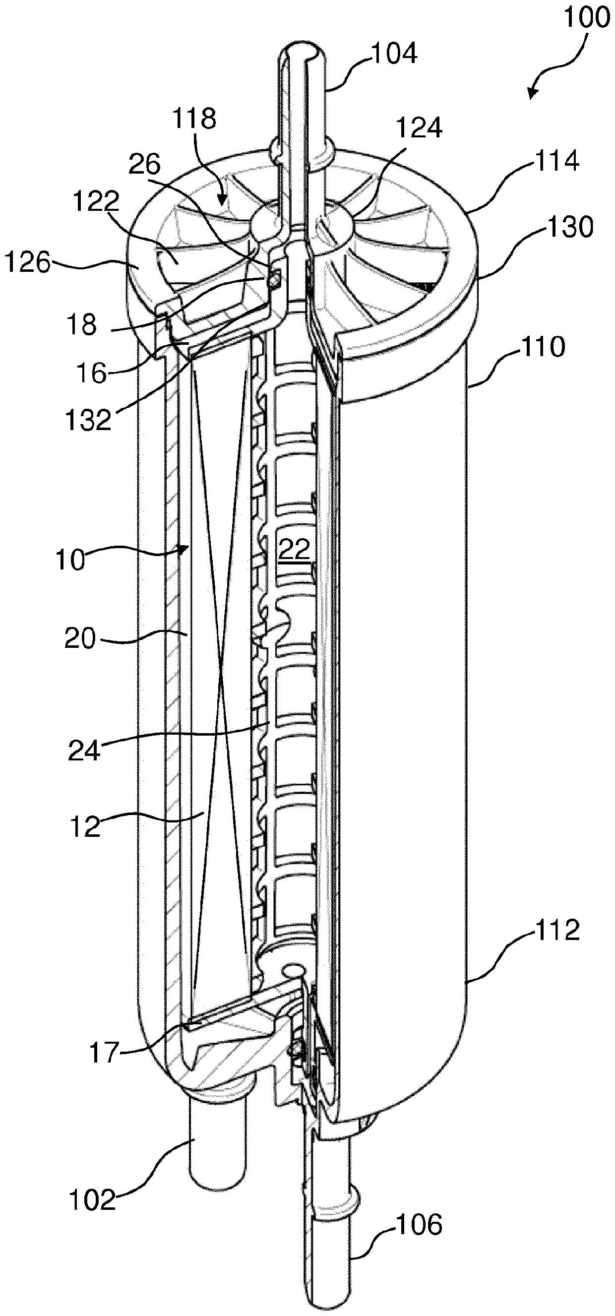 Filter housing made of plastic and filter system