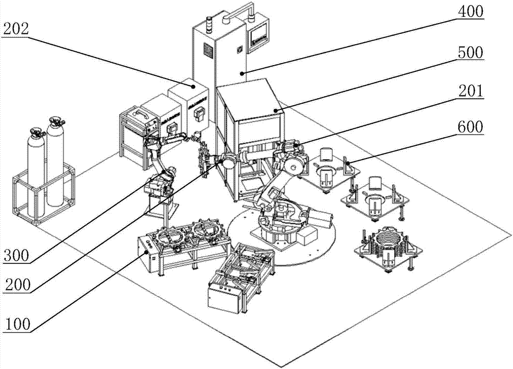 Robot automatic surfacing and visual inspection system of track gear discs