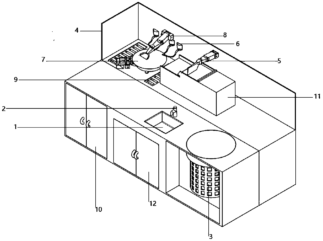 Integrated kitchen robot and control method thereof