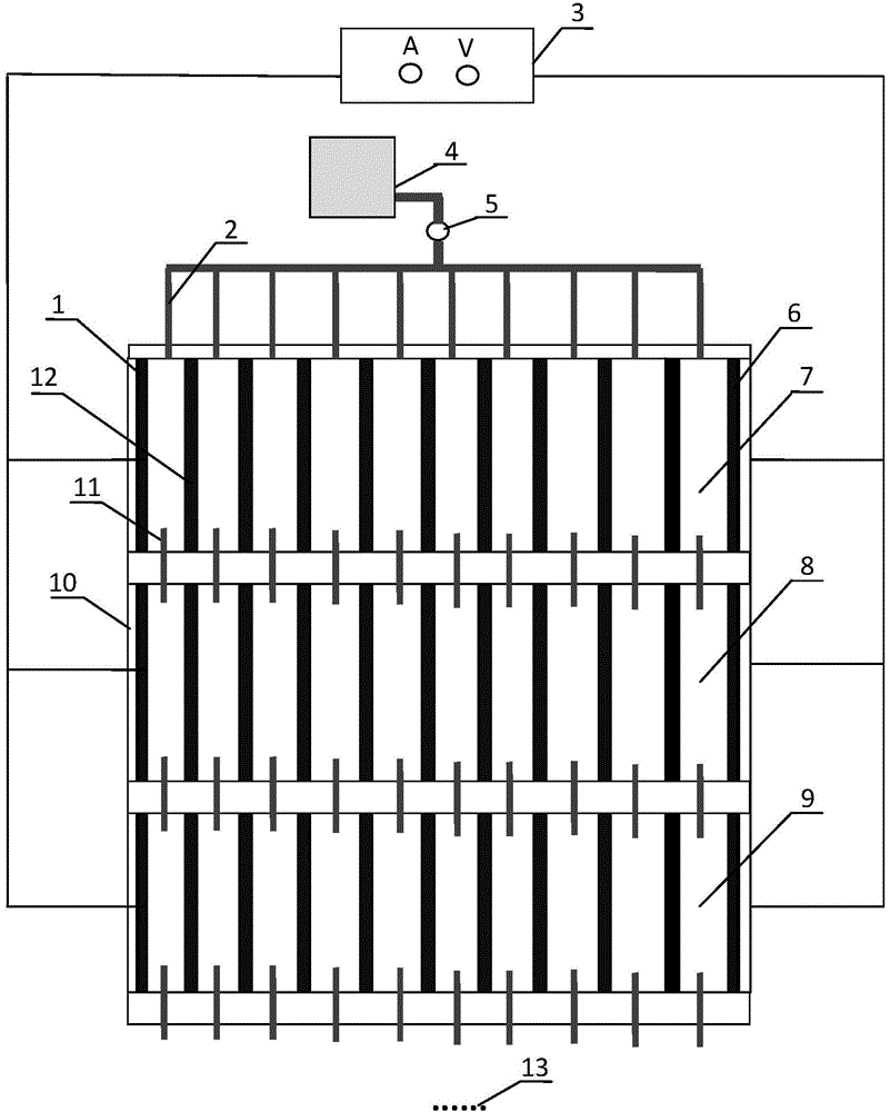 Electro-adsorption desalination method for saline wastewater