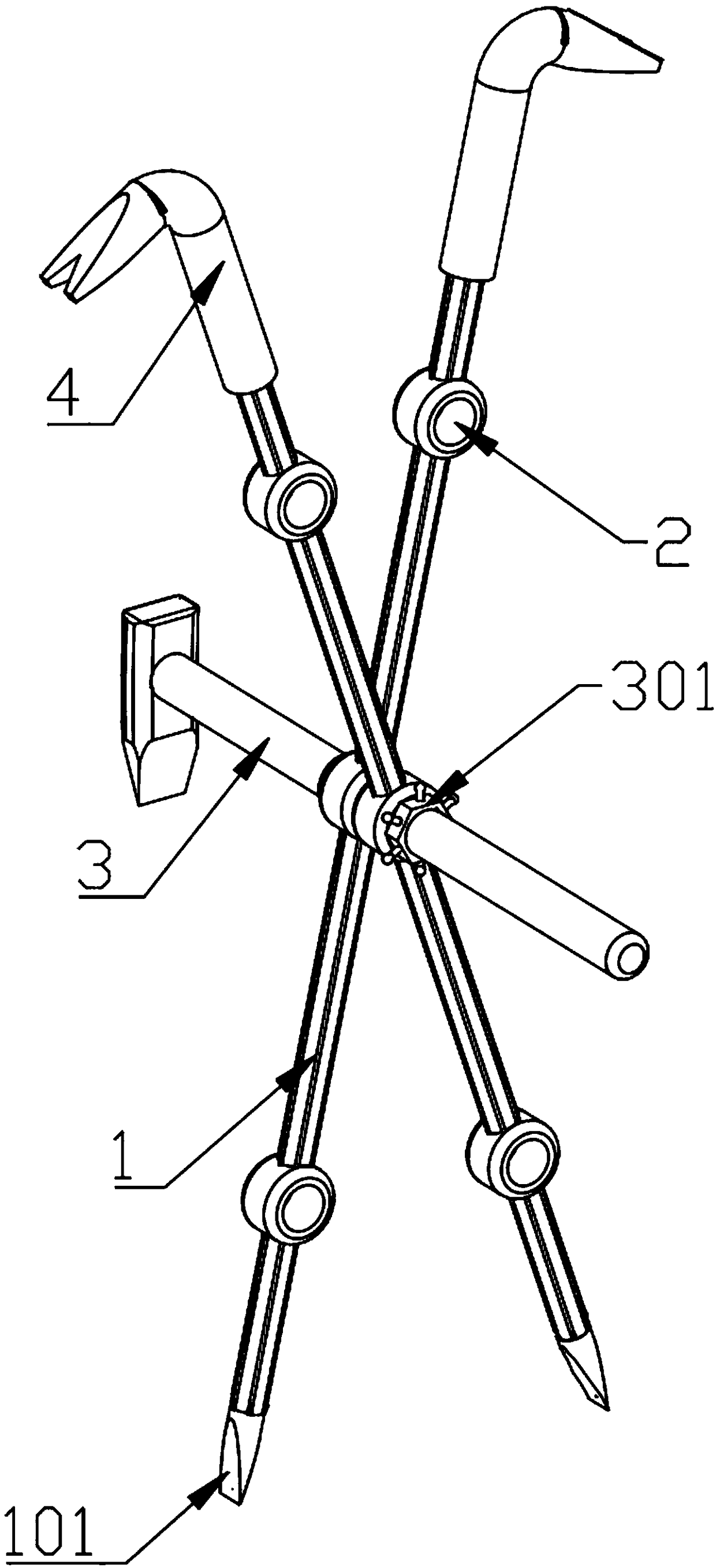 Small-scale demolition crowbar for industrial building engineering construction