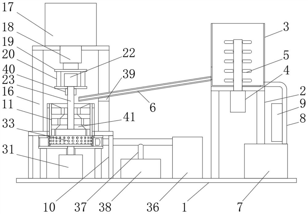 Grinding device for processing composite modified bentonite