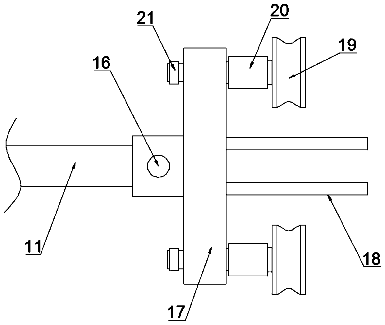 Bidirectional clamping and damping brake disc grinding mechanical equipment