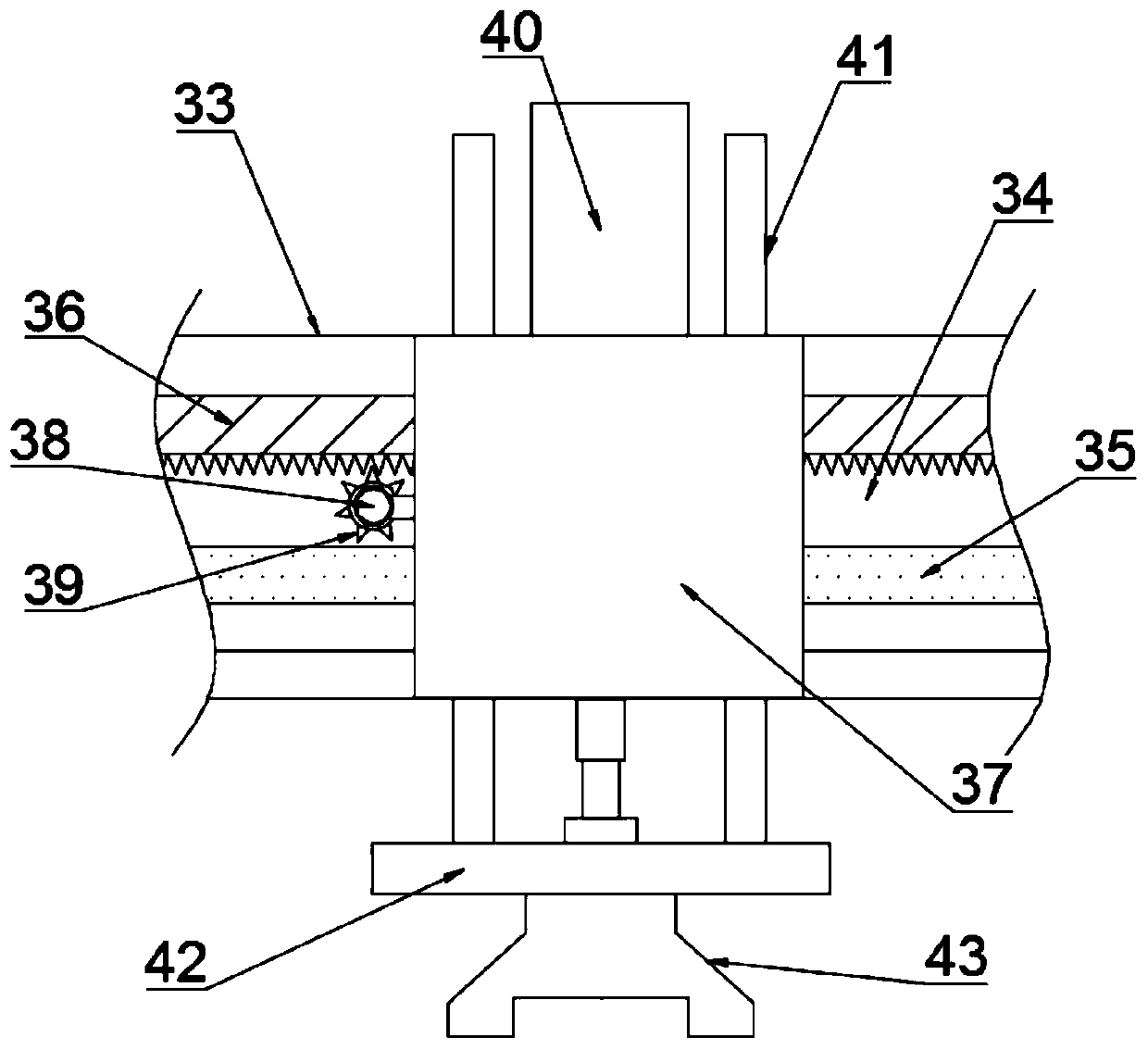 Bidirectional clamping and damping brake disc grinding mechanical equipment