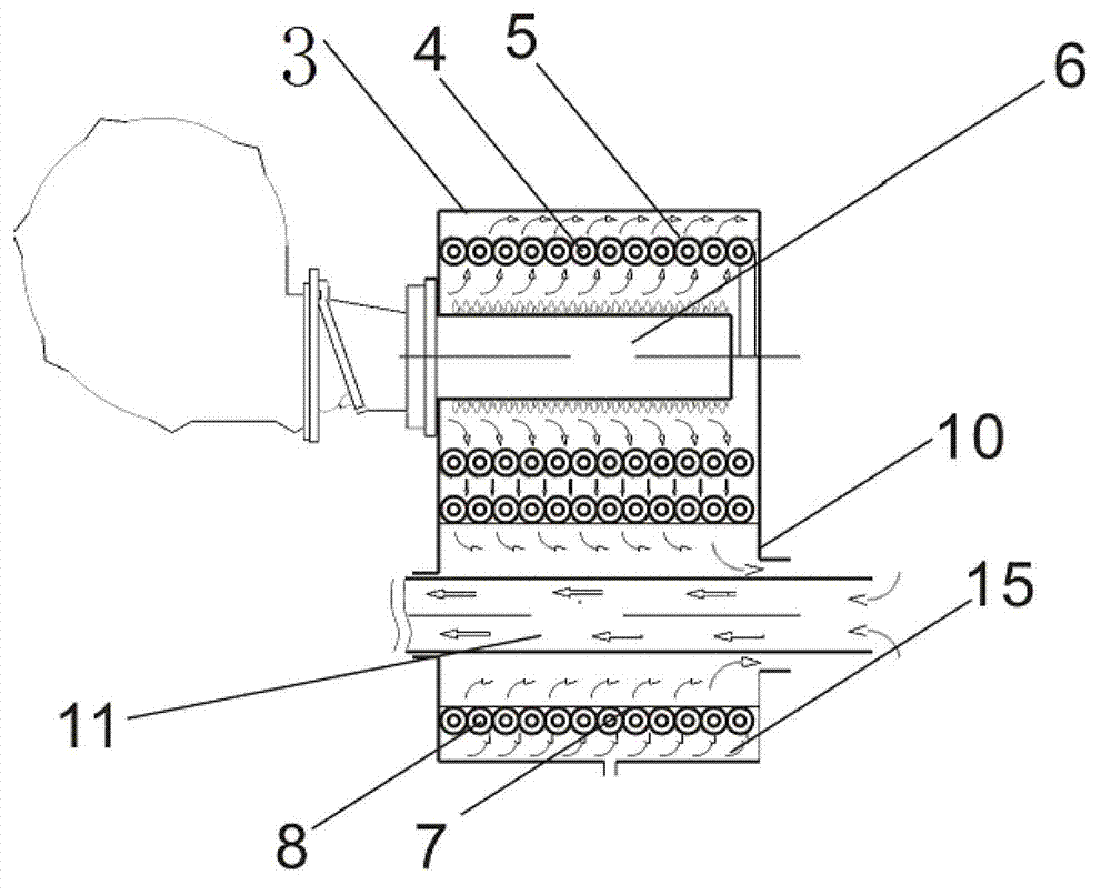 Forced spiral finned coil pipe condensation heat-supply heat exchanger