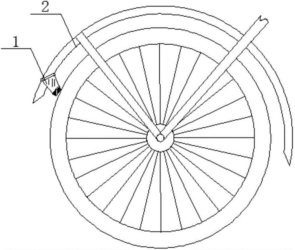 Bicycle mudguard protecting device