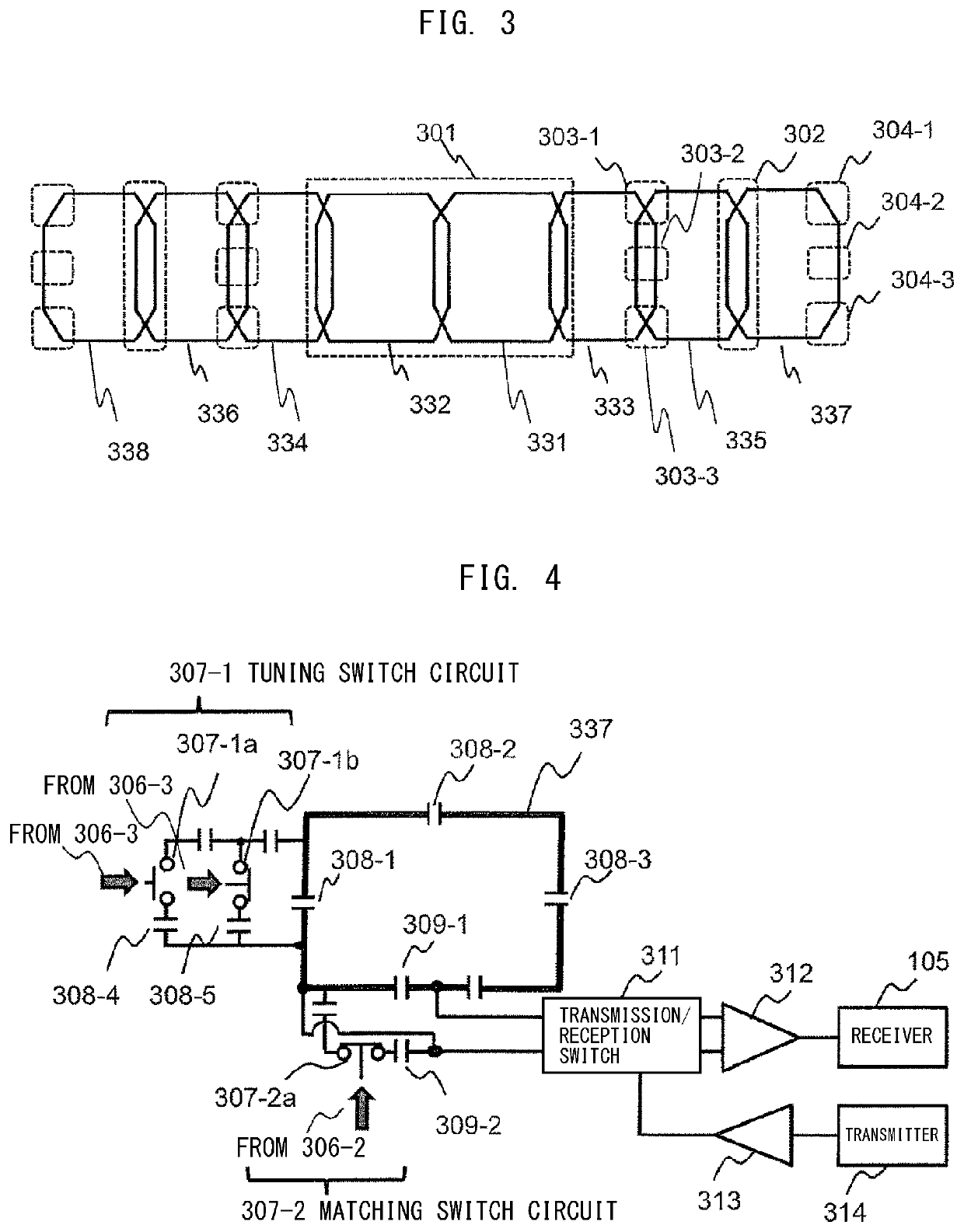 Magnetic resonance imaging device and RF coil assembly with matching switch circuit and tuning switch circuit