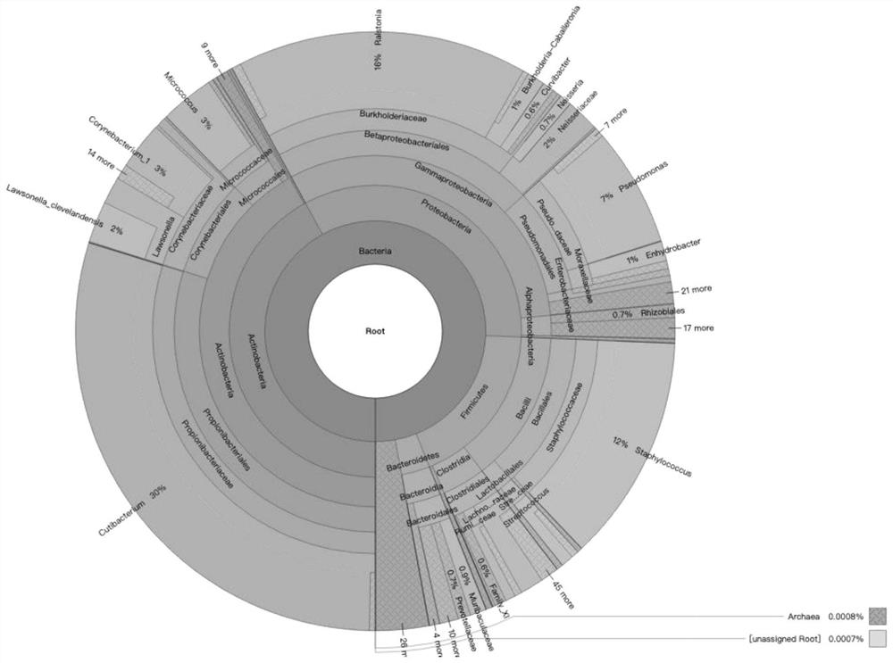 Facial skin surface microorganism sampling method based on metagenomics and application