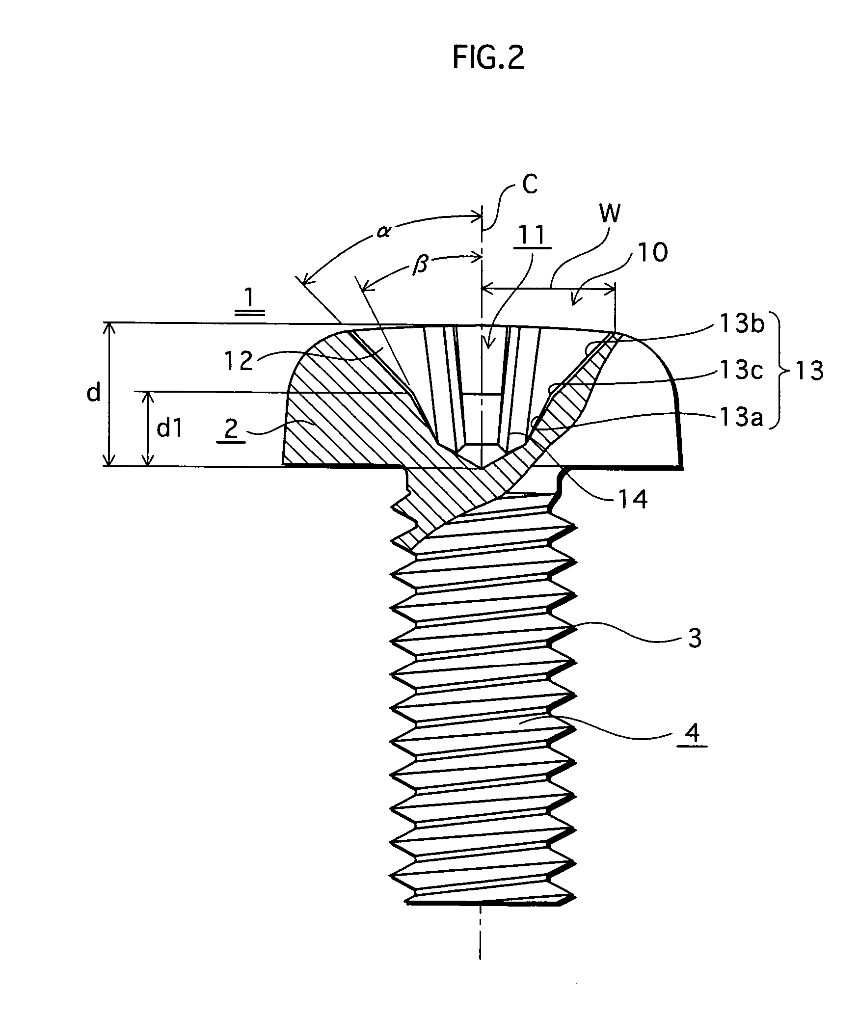 Screw having non-strip drive recess and driver bit for use with the screw