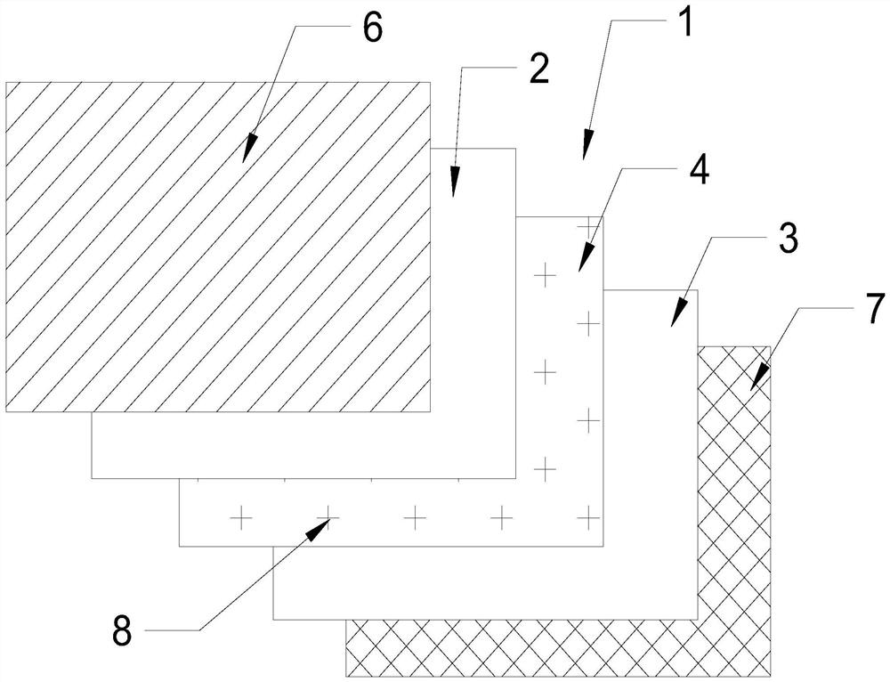 Automotive sandwich glass structure with good heat insulation effect