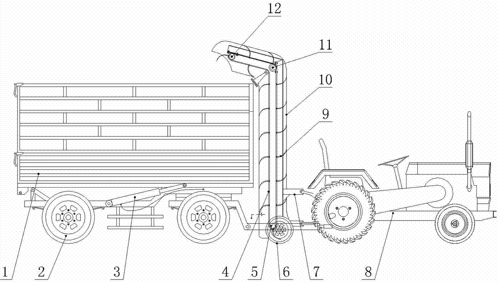 Straw collecting truck