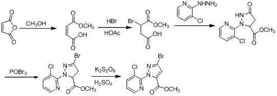 Synthesis method of 1-(3-chloro-2-pyridyl)-1H-pyrazole-5-formate