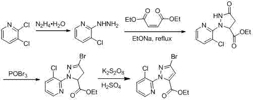 Synthesis method of 1-(3-chloro-2-pyridyl)-1H-pyrazole-5-formate