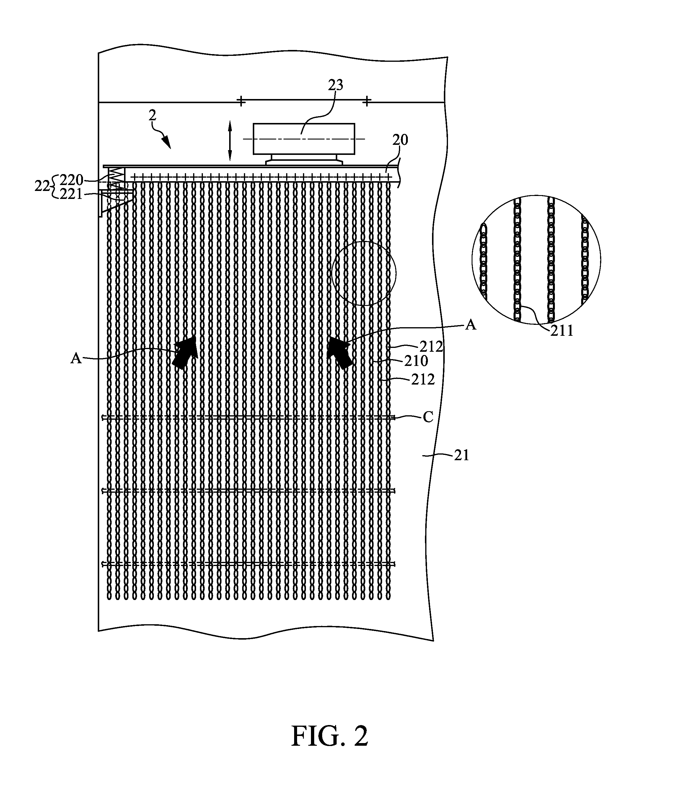 Gas distributor for granular moving-bed filter