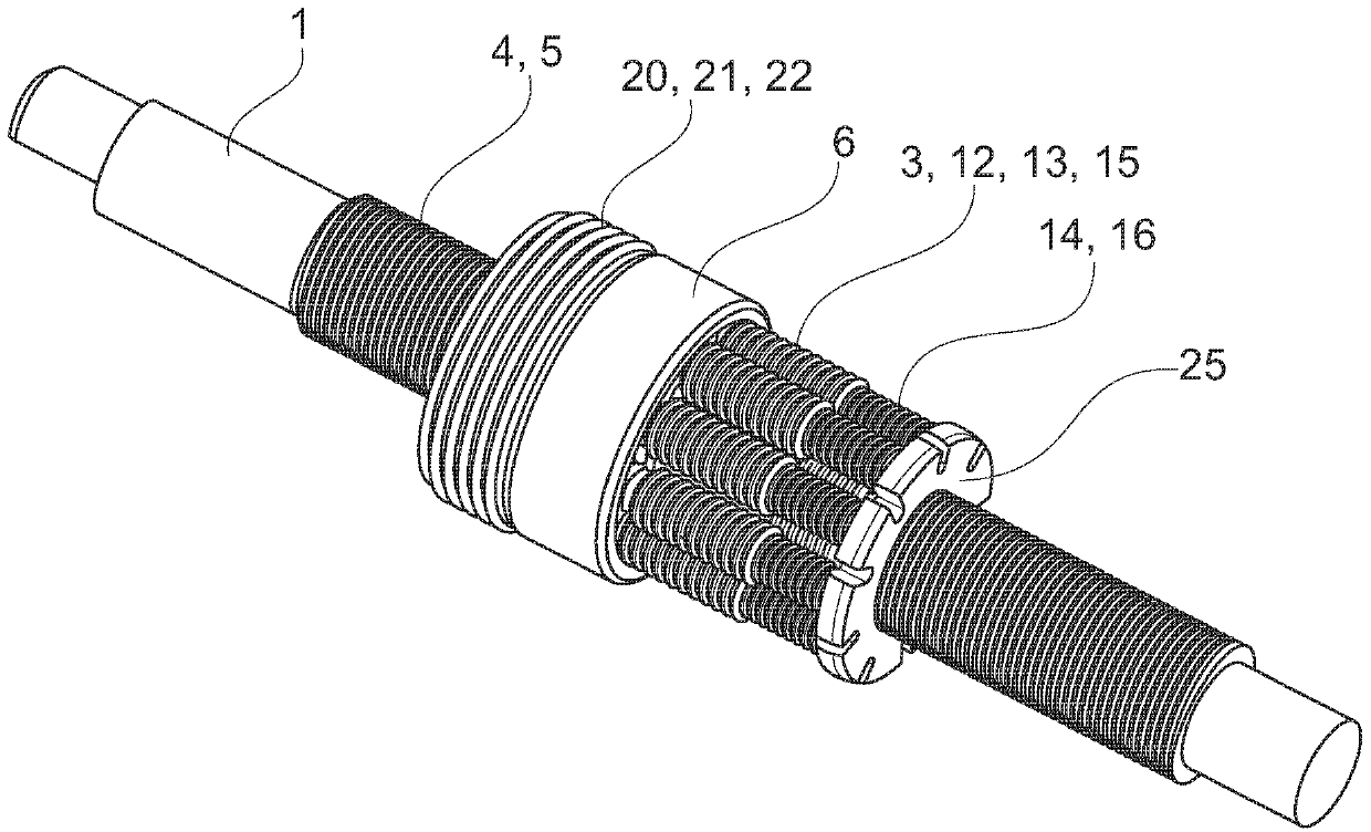 Planetary rolled thread drive