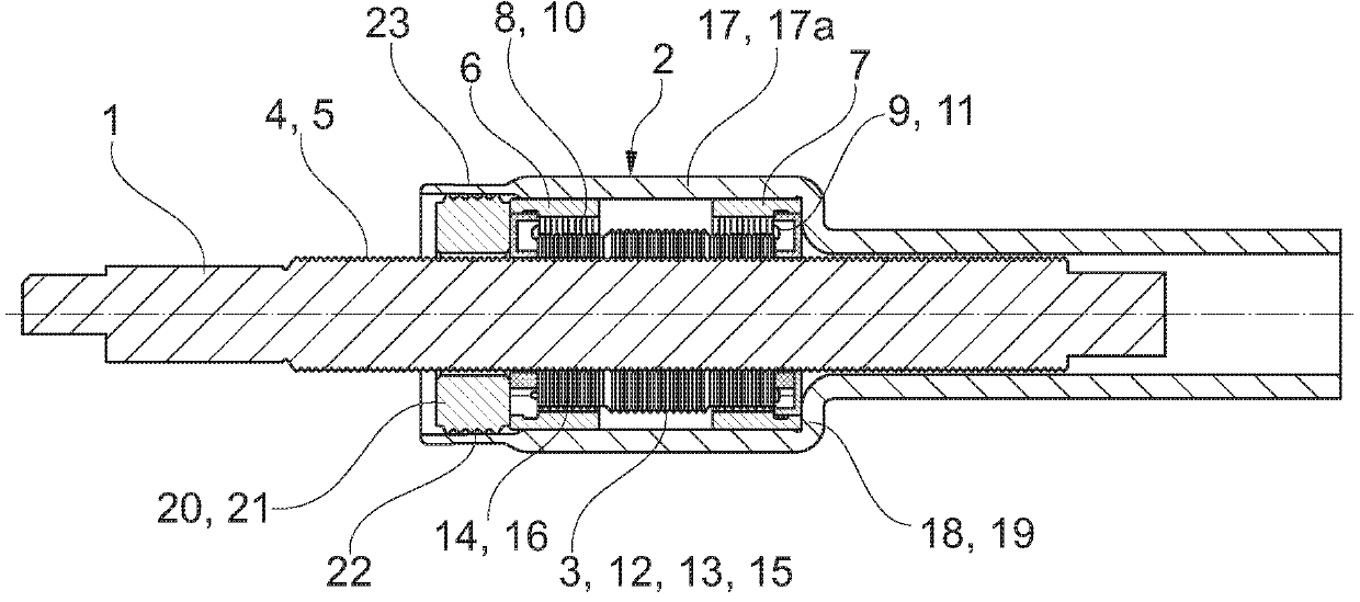 Planetary rolled thread drive