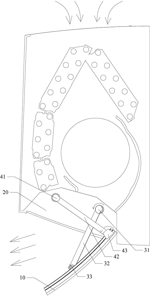 Air conditioner wind deflector mechanism and air conditioner