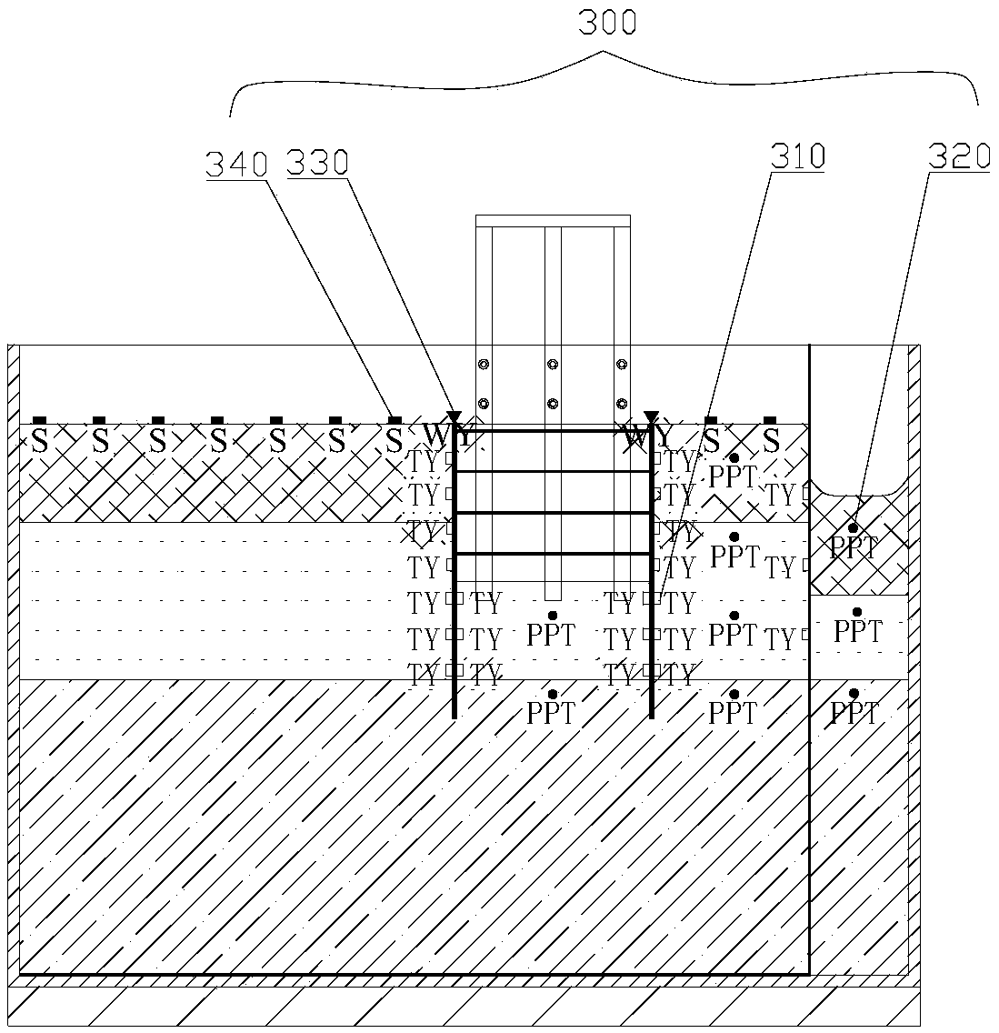 A test device for the influence of riverside foundation pit construction on pile foundation