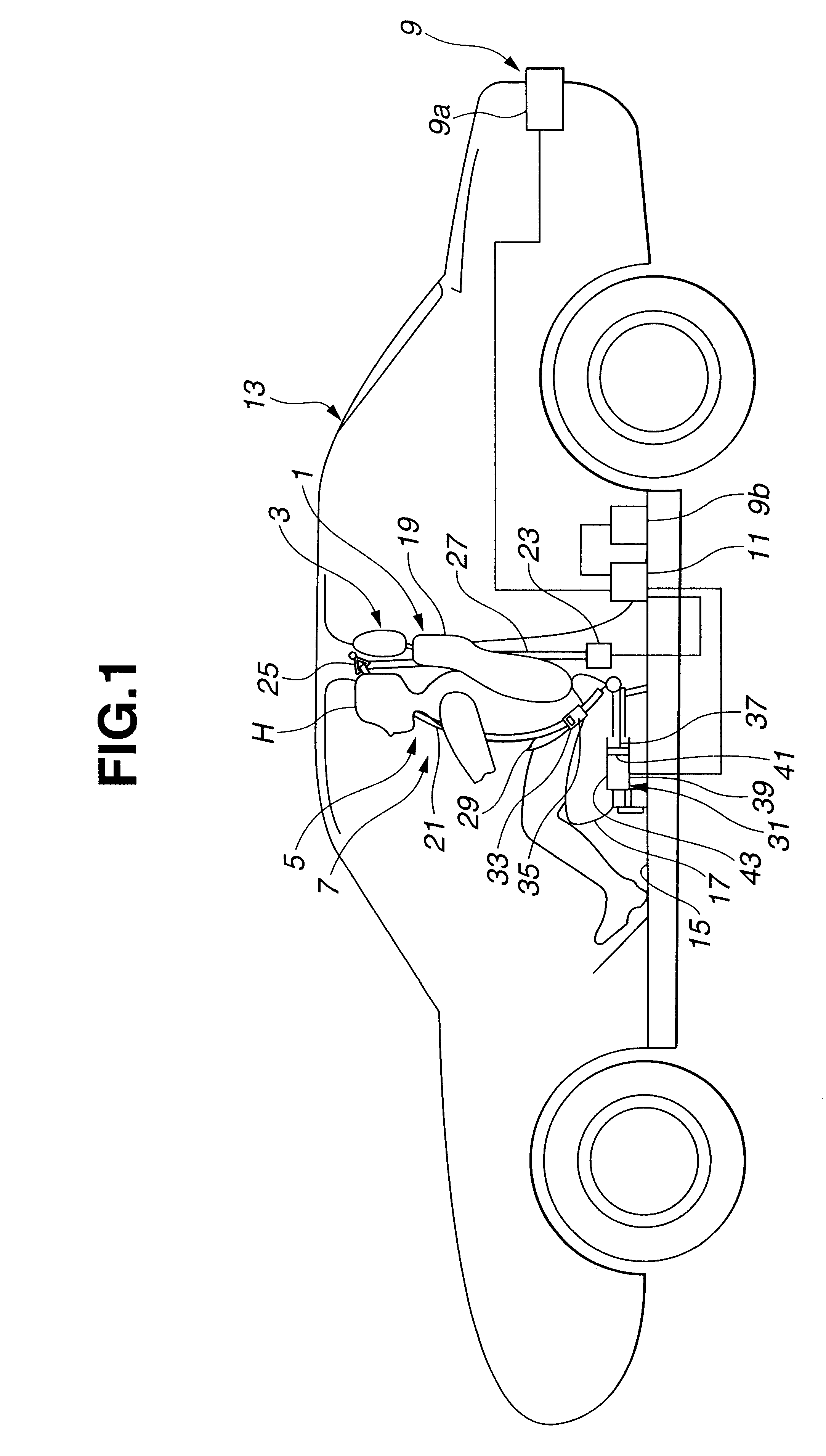 Seat occupant restraint system for vehicle