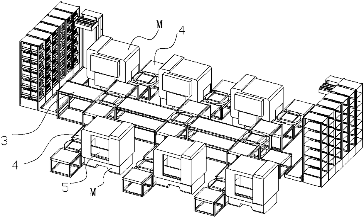 Flexible workpiece transferring system with temporary storage function