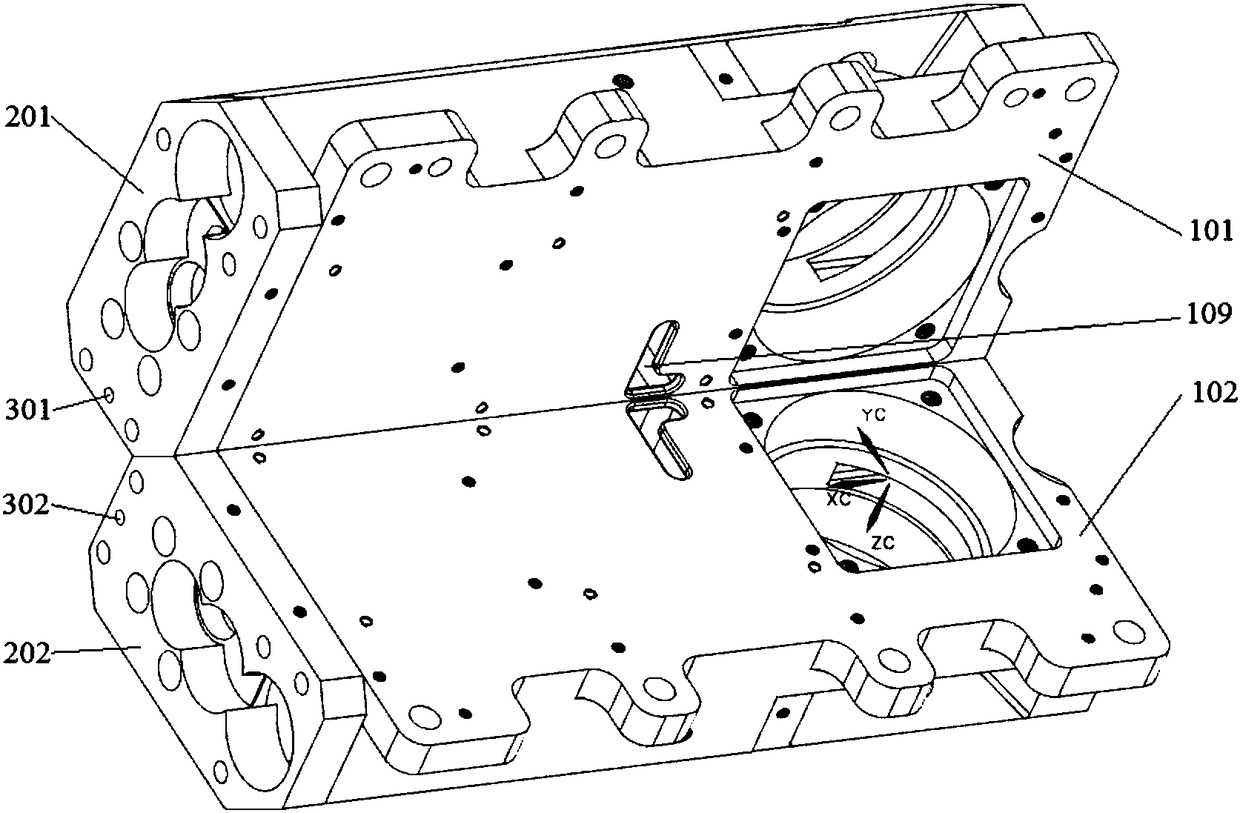 L-shaped dual-steering-engine-body structure