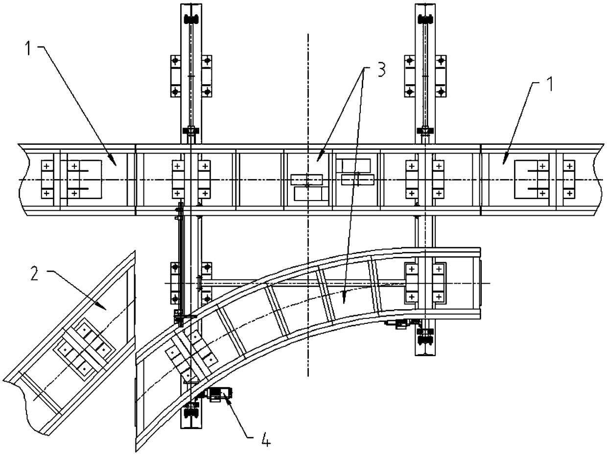 Track-change device of roller coaster