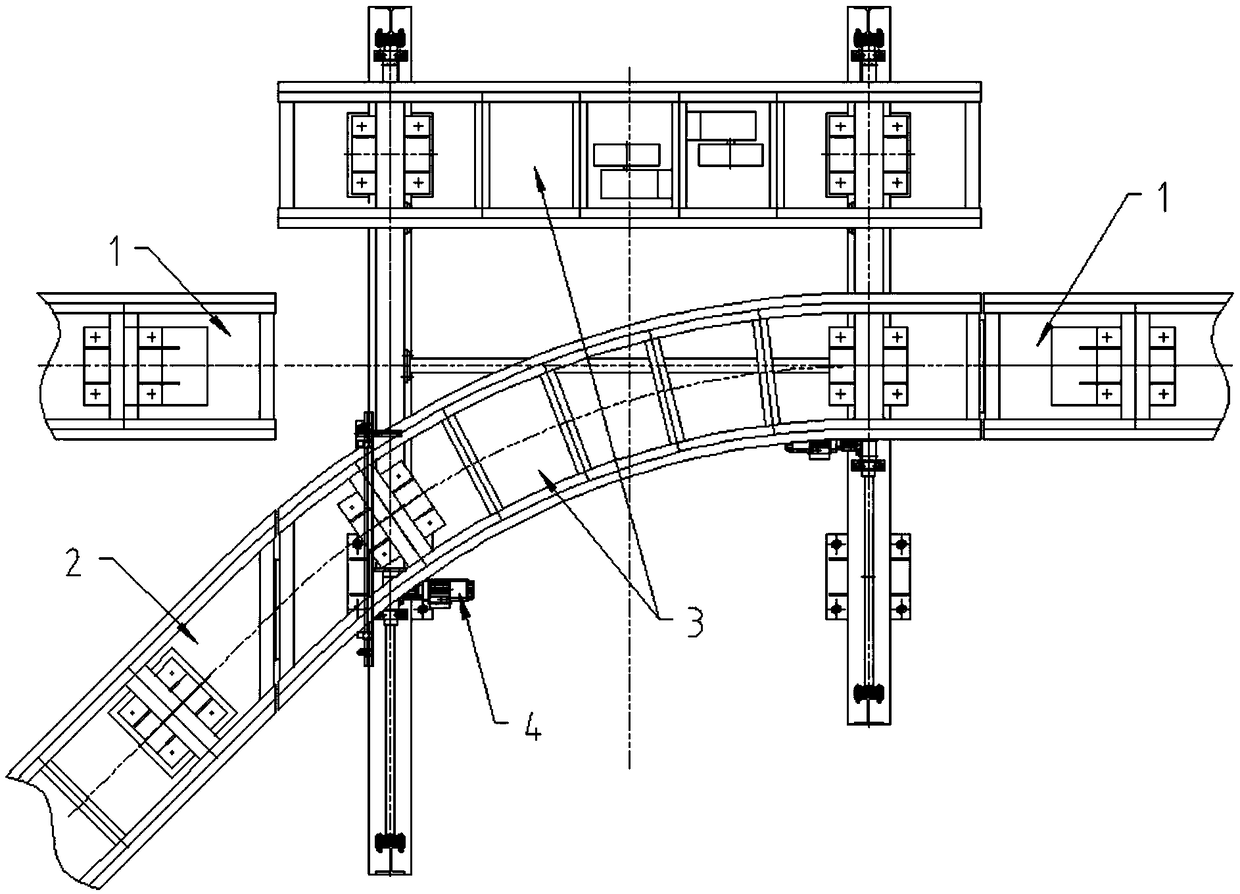 Track-change device of roller coaster