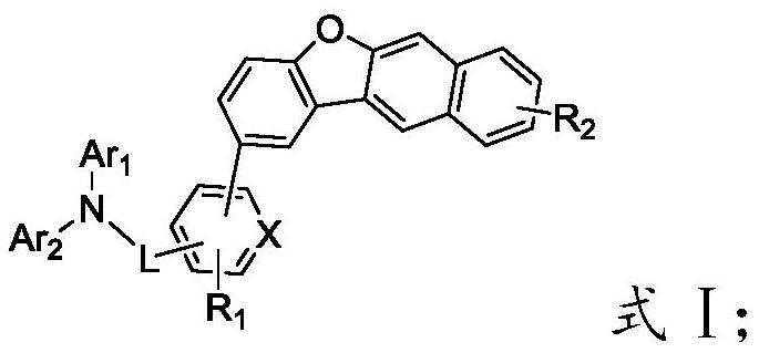 Organic electroluminescent material taking arylamine structure as central skeleton as well as preparation method and application of organic electroluminescent material