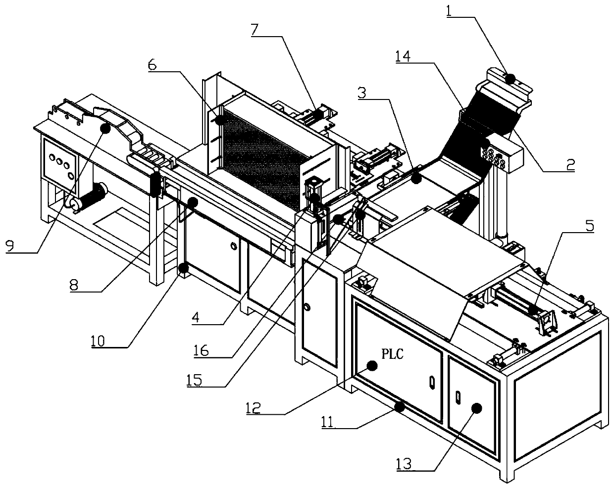 Automobile intercooler flat pipe inner fin inserting and flat pipe leveling integrated equipment