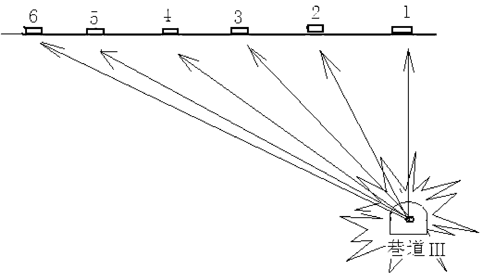 Method for detecting stability of roadway group surrounding rock by utilizing blasting operation vibration waves