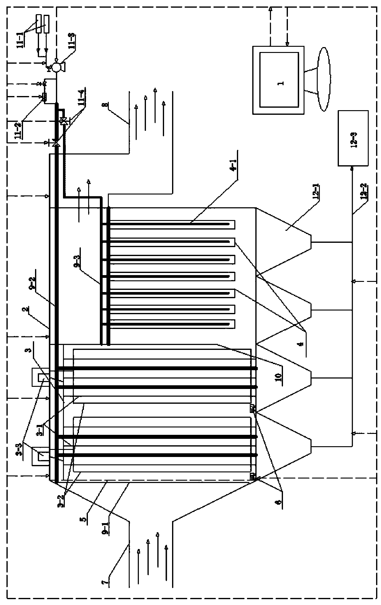 System and method for realizing high-efficiency removal of fine particles in high-temperature gas through electrofiltration coupling