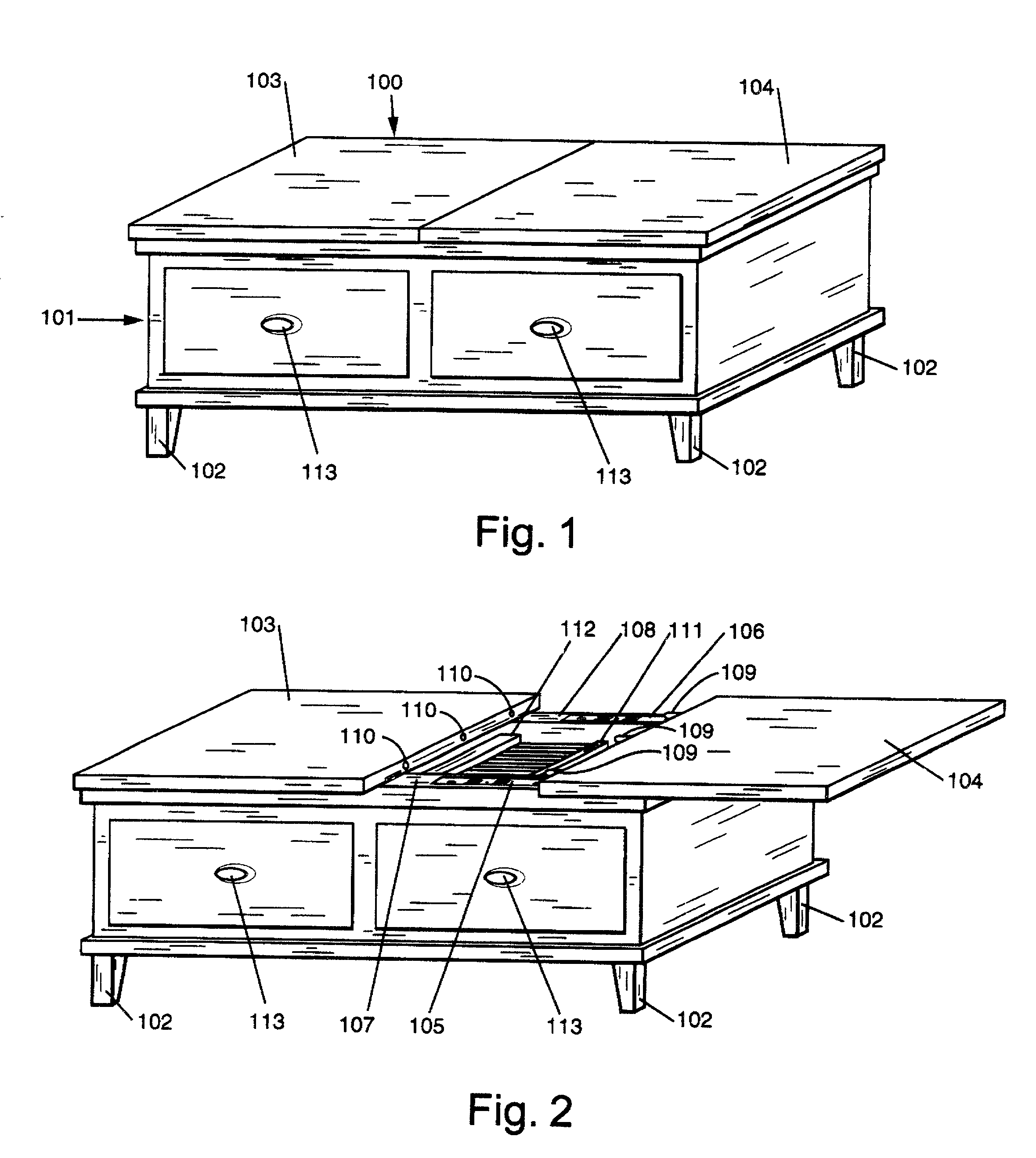 Media storage table