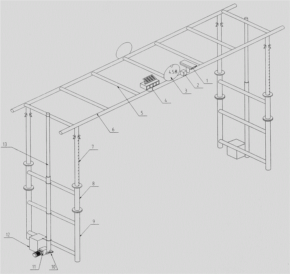 Combined type electric hydraulic lifting height limiting portal