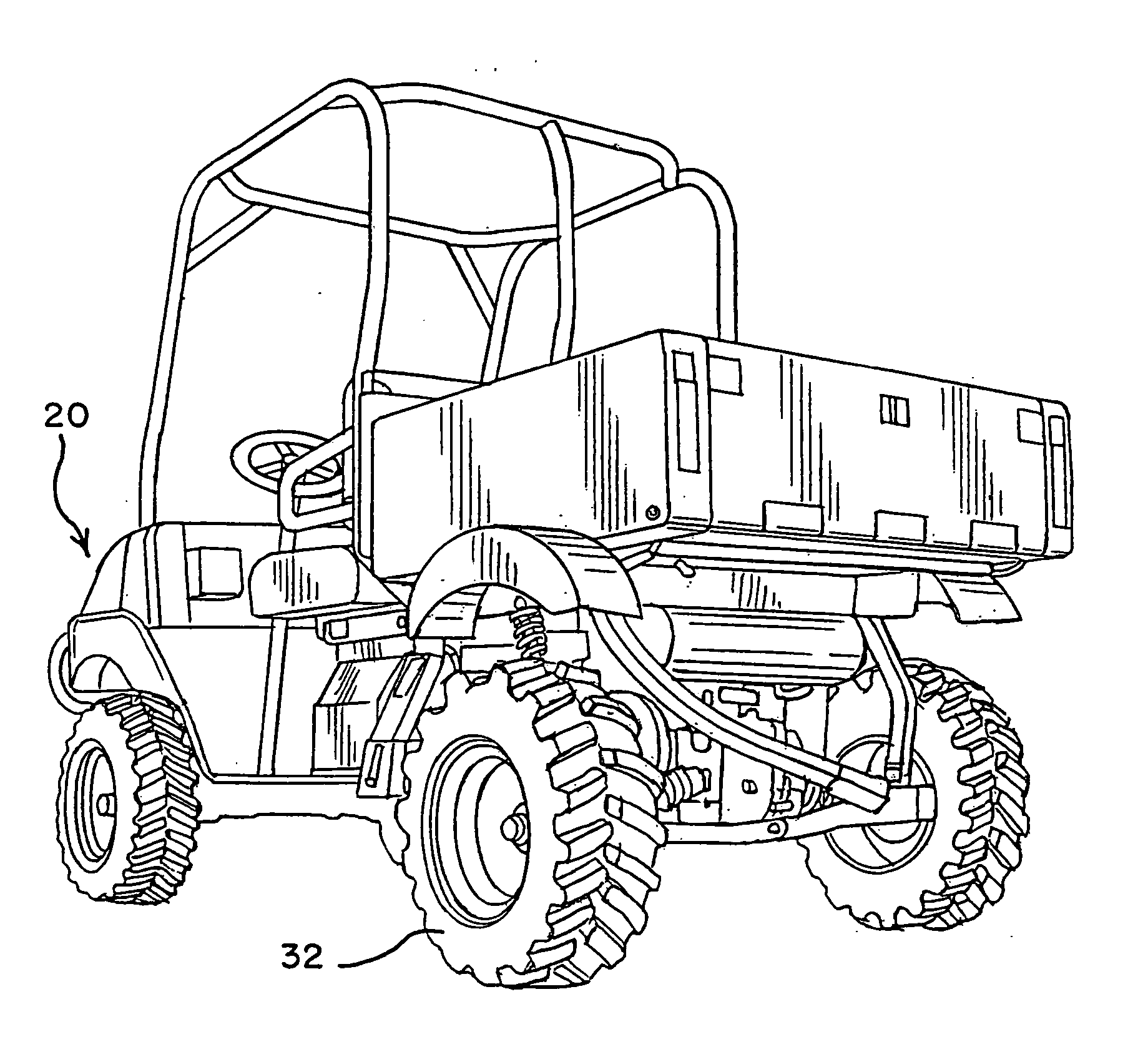 Positive air flow drive train unite for utility vehicle