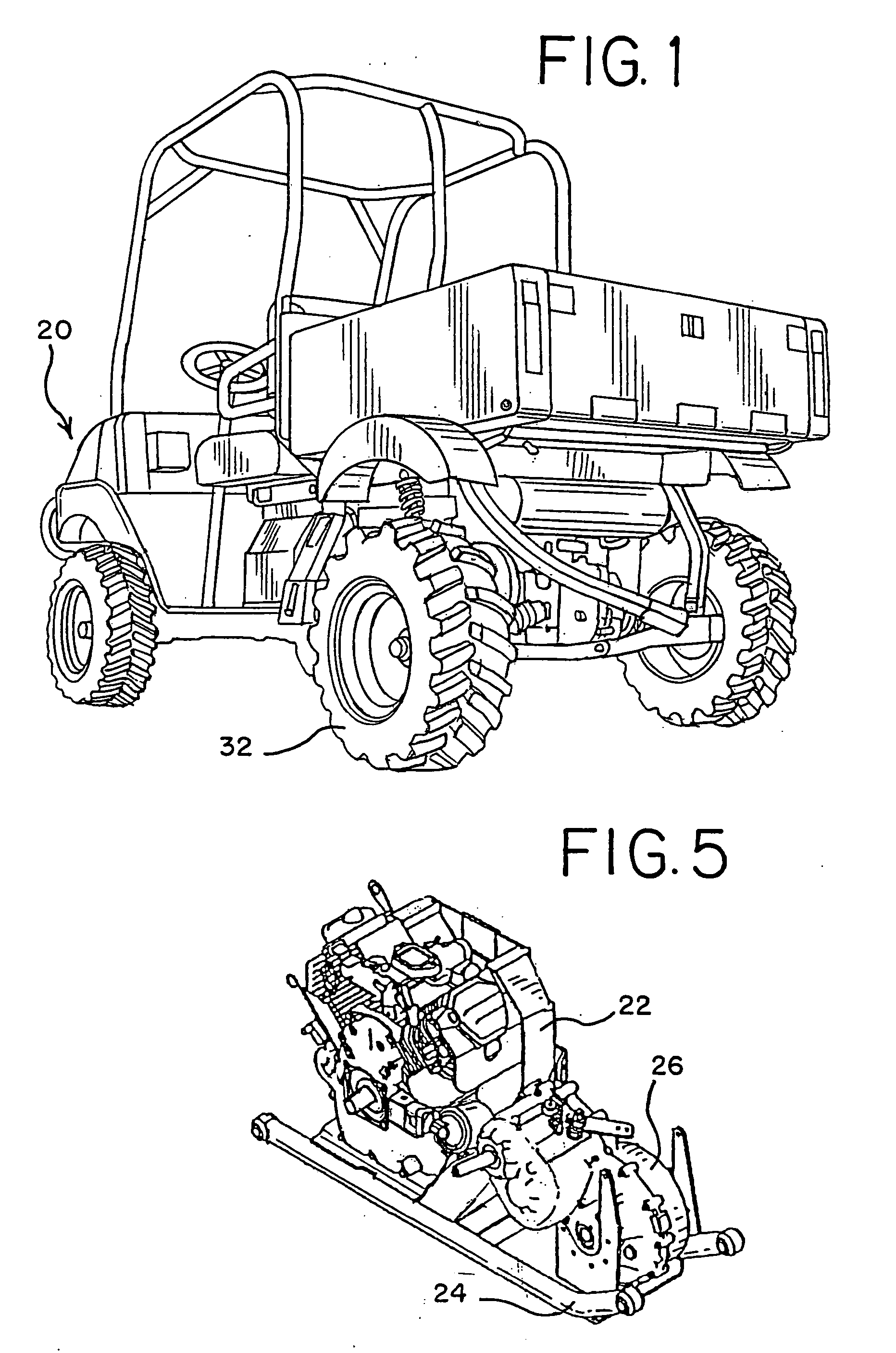 Positive air flow drive train unite for utility vehicle