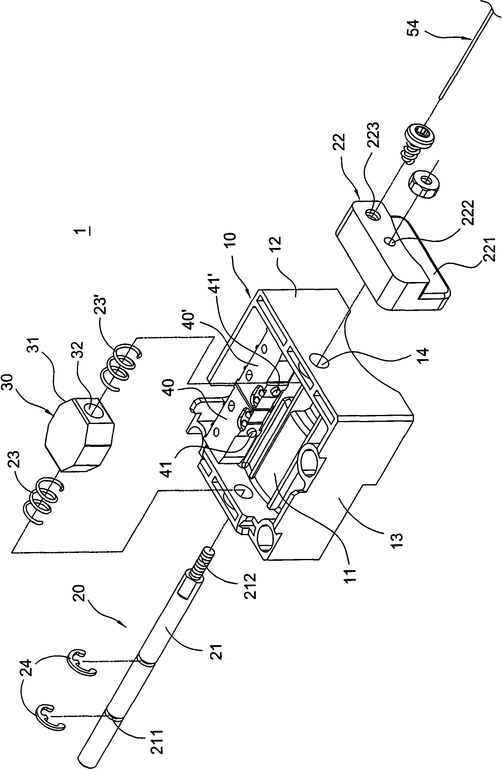 Stroke limit device used for linear actuator and take-up mechanism thereof