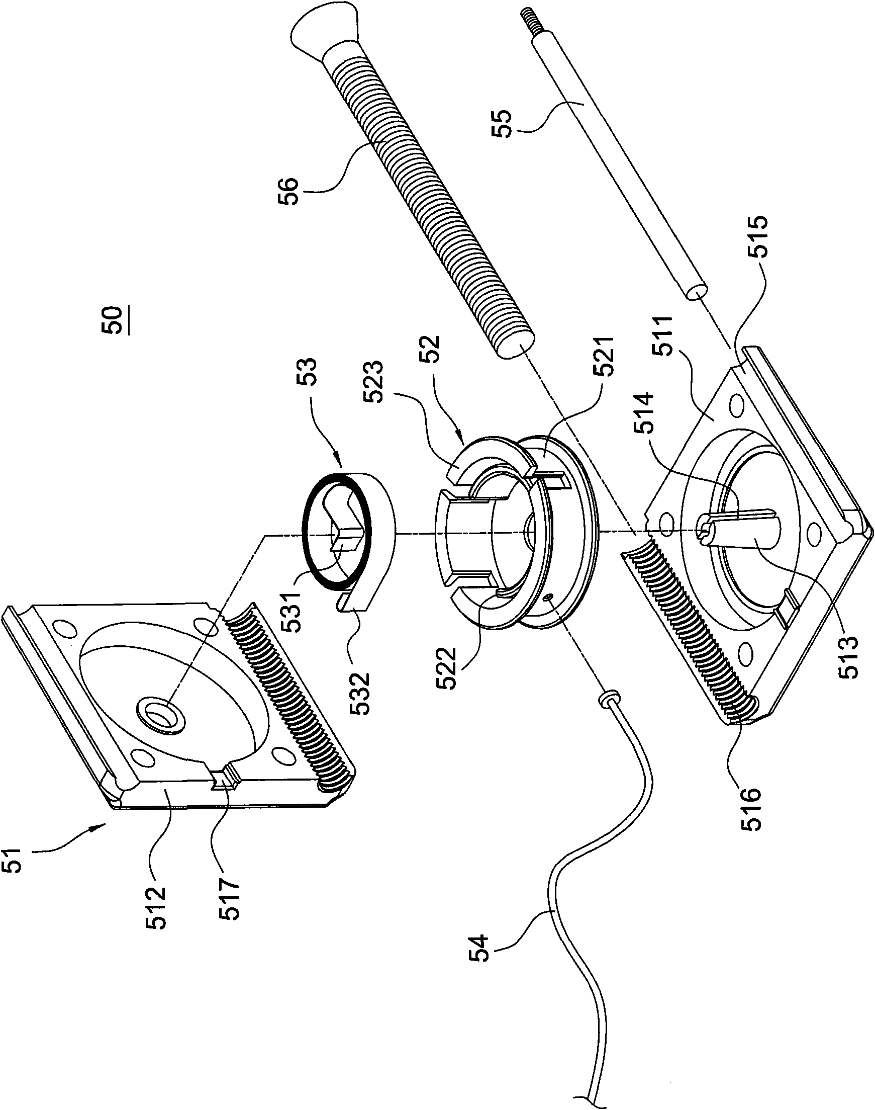 Stroke limit device used for linear actuator and take-up mechanism thereof