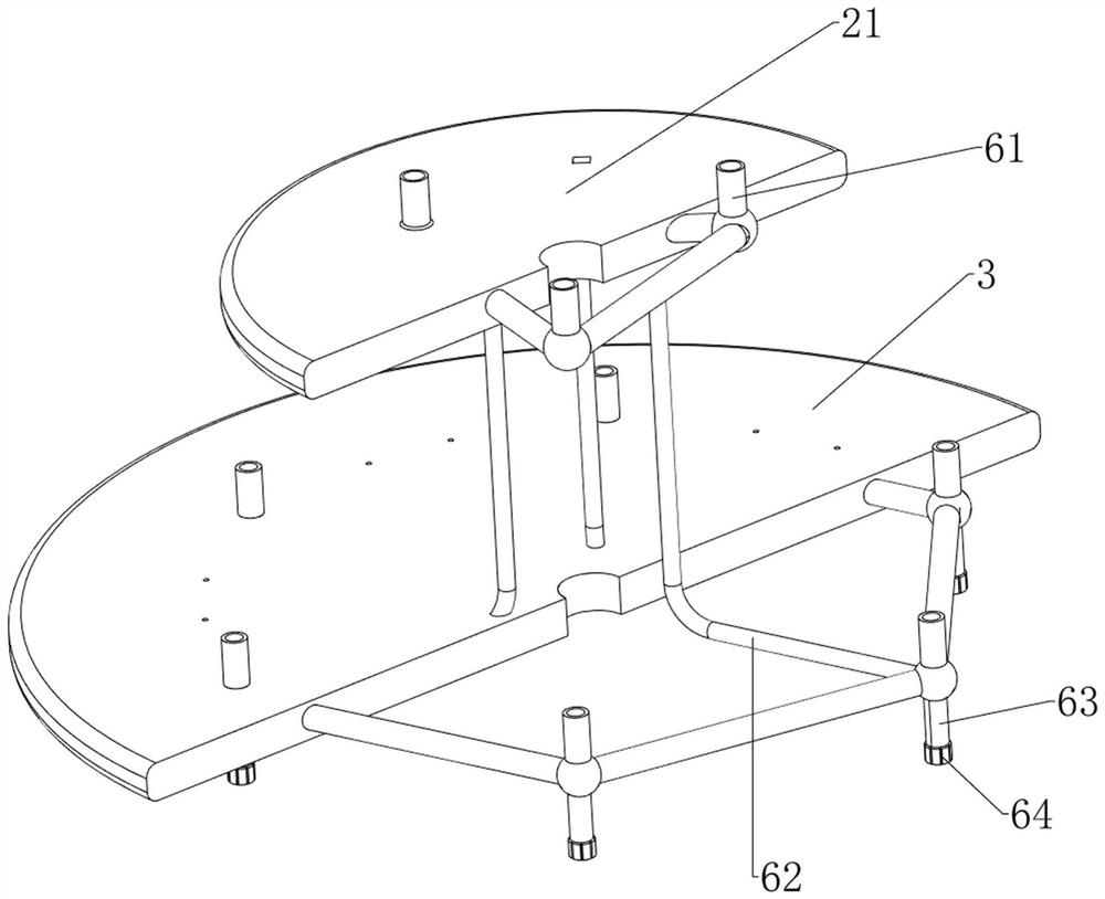 A multi-angle cake display stand that is easy to pick and place