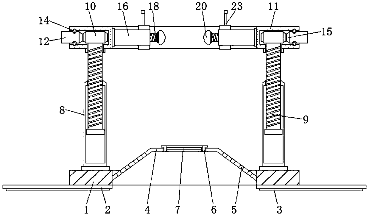 Chemotherapy puncture positioning device capable of adjusting positioning distance