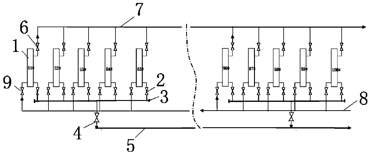 Coke oven ascension pipe evaporator connecting structure and manufacturing method thereof