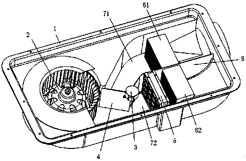 Exhaust device with refrigeration function and heating function