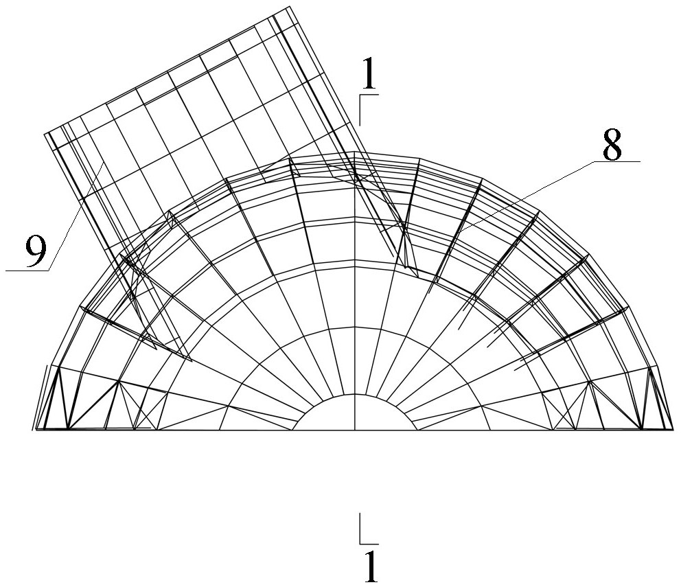 A curved structure and its construction method