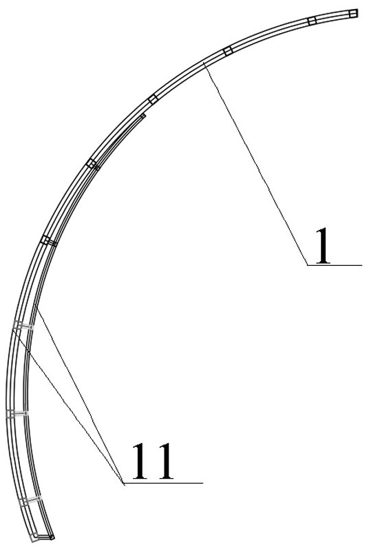 A curved structure and its construction method