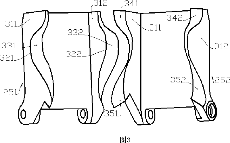 Device for forming the vessel of brick filling machine