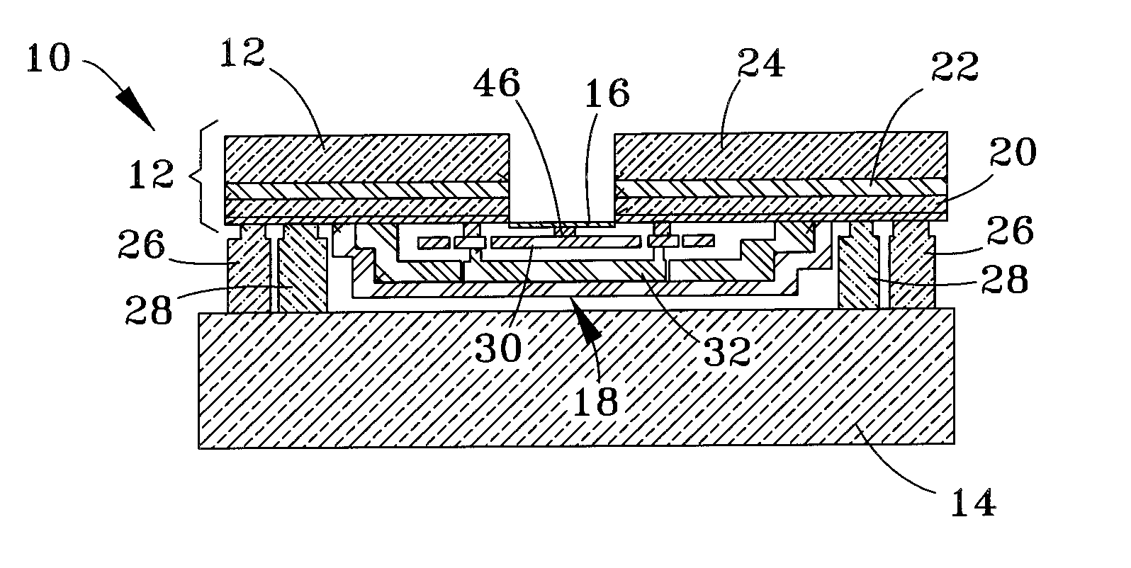 Capacitive pressure sensor and method therefor